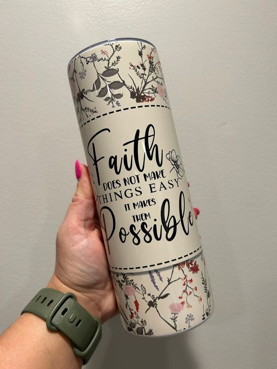 Faith flower tumbler