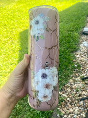 Floral tumbler cup